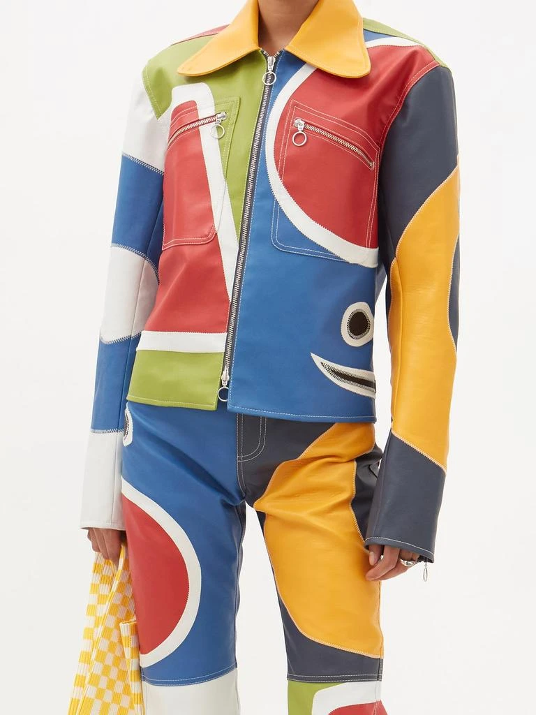 商品Charles Jeffrey Loverboy|Patchwork faux-leather jacket,价格¥4381,第2张图片详细描述