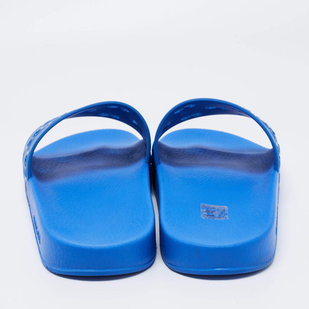 Gucci Blue GG Rubber Slide Flat Sandals Size 44商品第5张图片规格展示