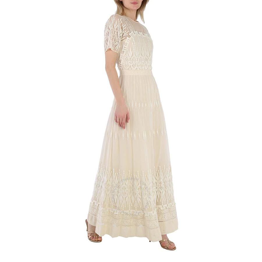 商品Burberry|Embroidered Tulle Dress In Natural White,价格¥10085,第2张图片详细描述