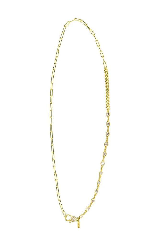 商品ADORNIA|14K Yellow Gold Plated Patchwork Lock Mosaic Necklace,价格¥156,第2张图片详细描述