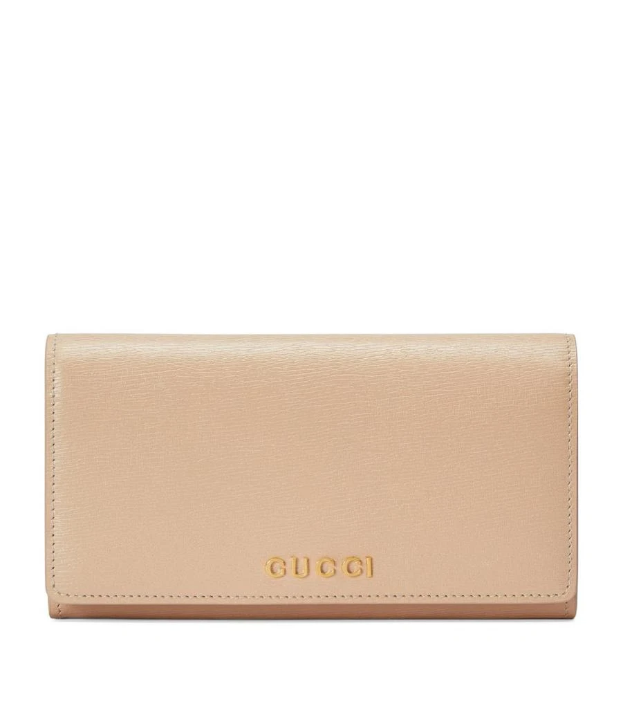 商品Gucci|Leather Continental Wallet,价格¥6105,第1张图片