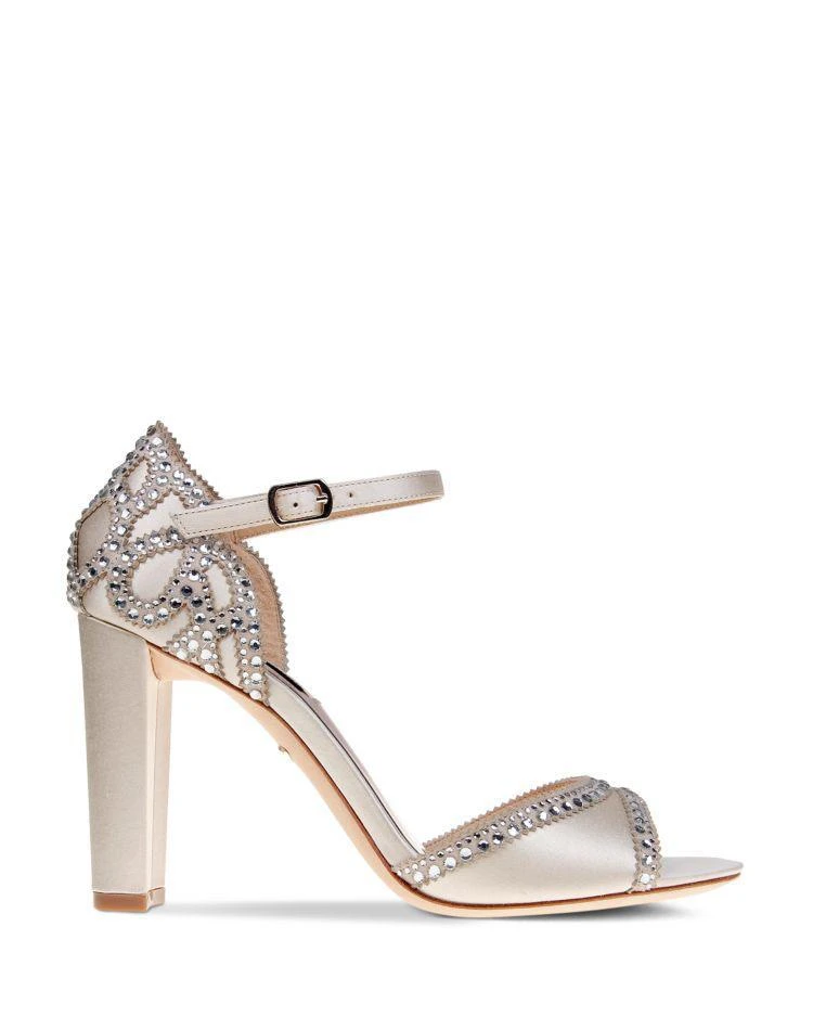 商品Badgley Mischka|Kelly Embellished Satin High-Heel Sandals ,价格¥1044,第2张图片详细描述