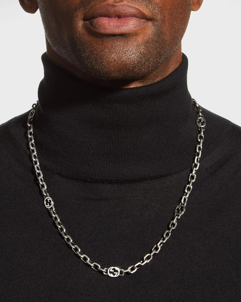 商品Gucci|Interlocking G Chain Necklace,价格¥6110,第2张图片详细描述