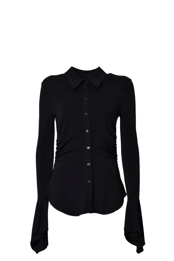 商品BLUMARINE|Blumarine Flared Sleeve Button-Up Shirt,价格¥2462,第1张图片