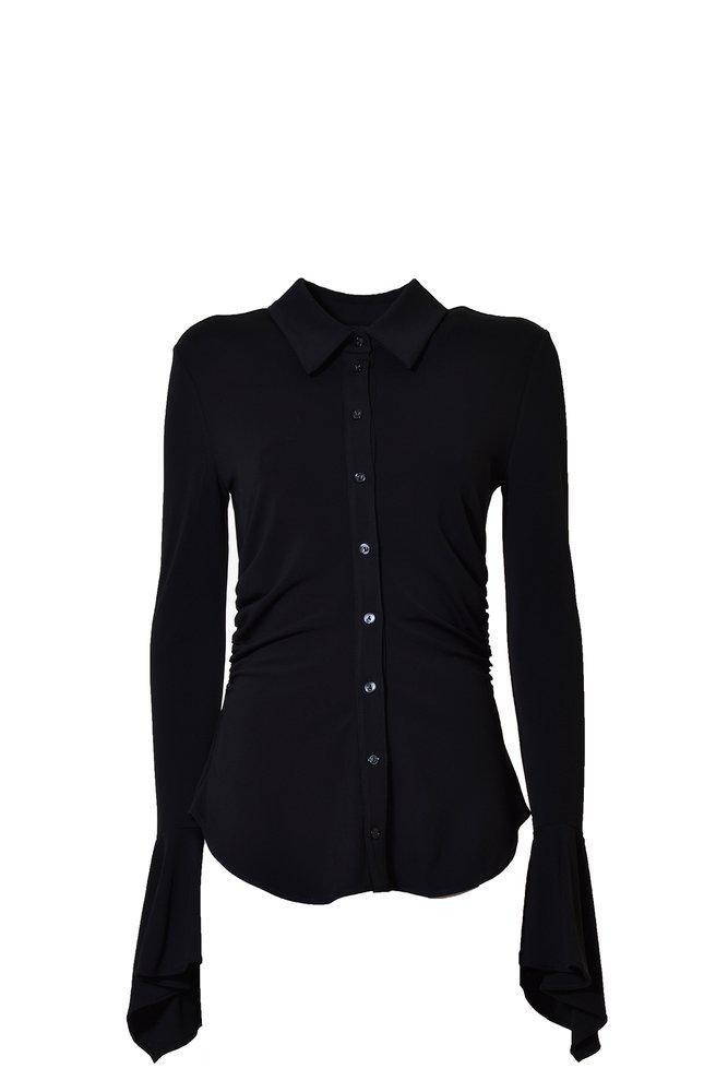 商品BLUMARINE|Blumarine Flared Sleeve Button-Up Shirt,价格¥2861,第1张图片