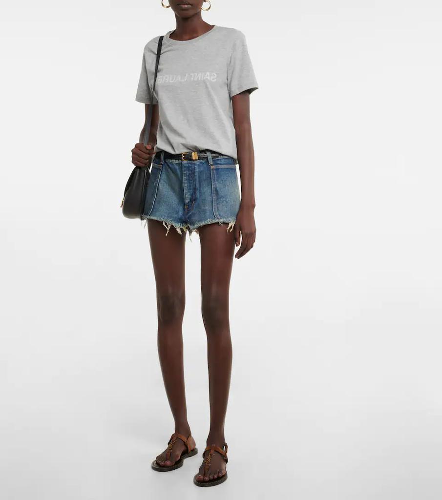 商品Yves Saint Laurent|Cassandra绒面革夹趾凉鞋,价格¥7590,第4张图片详细描述