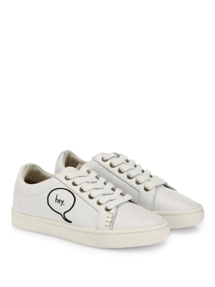 商品Soludos|Embroidered Speech Bubble Leather Sneakers,价格¥328,第1张图片