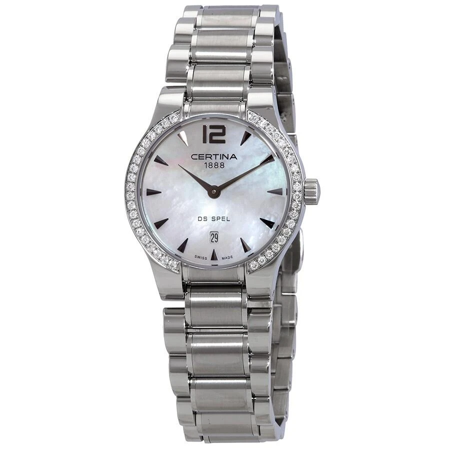 商品Certina|DS Spel Lady Round Quartz Diamond White Mother of Pearl Dial Ladies Watch C012.209.61.117.00,价格¥3420,第1张图片