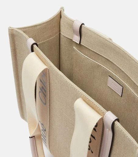 商品Chloé|Woody M号帆布托特包,价格¥10507,第3张图片详细描述