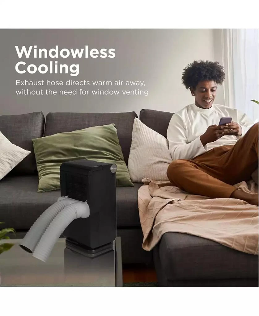 商品Black & Decker|BLACK+DECKER 3-in-1 Personal Portable Air Conditioner, Portable Fan & Dehumidifier, Windowless Air Conditioner with Electronic Control Panel, LED Display, Timer & Dual Exhaust Hose,价格¥1719,第3张图片详细描述
