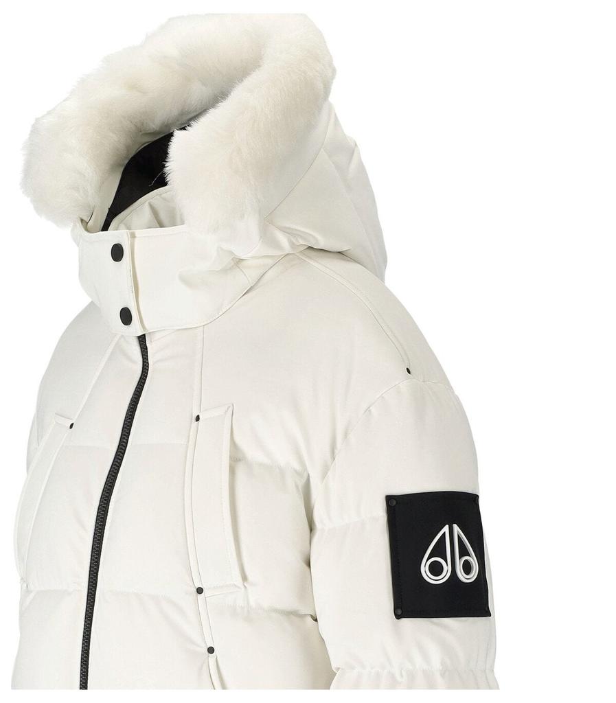 MOOSE KNUCKLES  ETON WHITE SHORT HOODED DOWN JACKET商品第3张图片规格展示