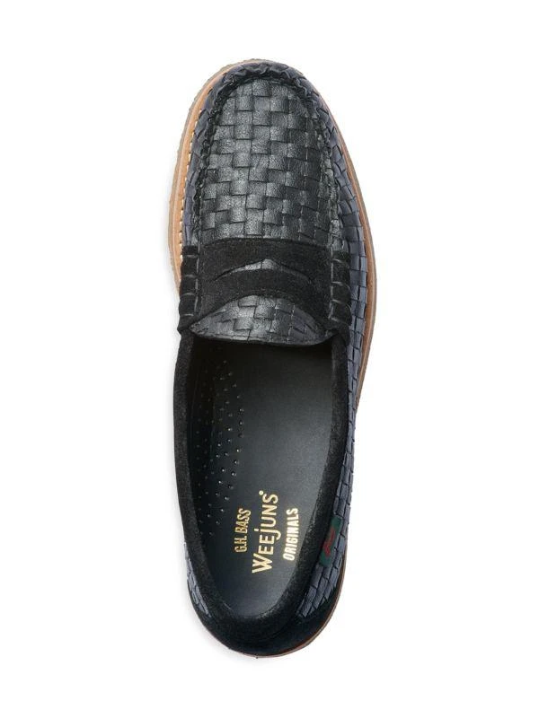 商品G.H. Bass|Larson Woven Crepe Penny Loafers,价格¥879,第5张图片详细描述