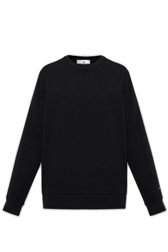 商品Stone Island|Stone Island Logo Embroidered Crewneck Sweatshirt,价格¥1087,第1张图片