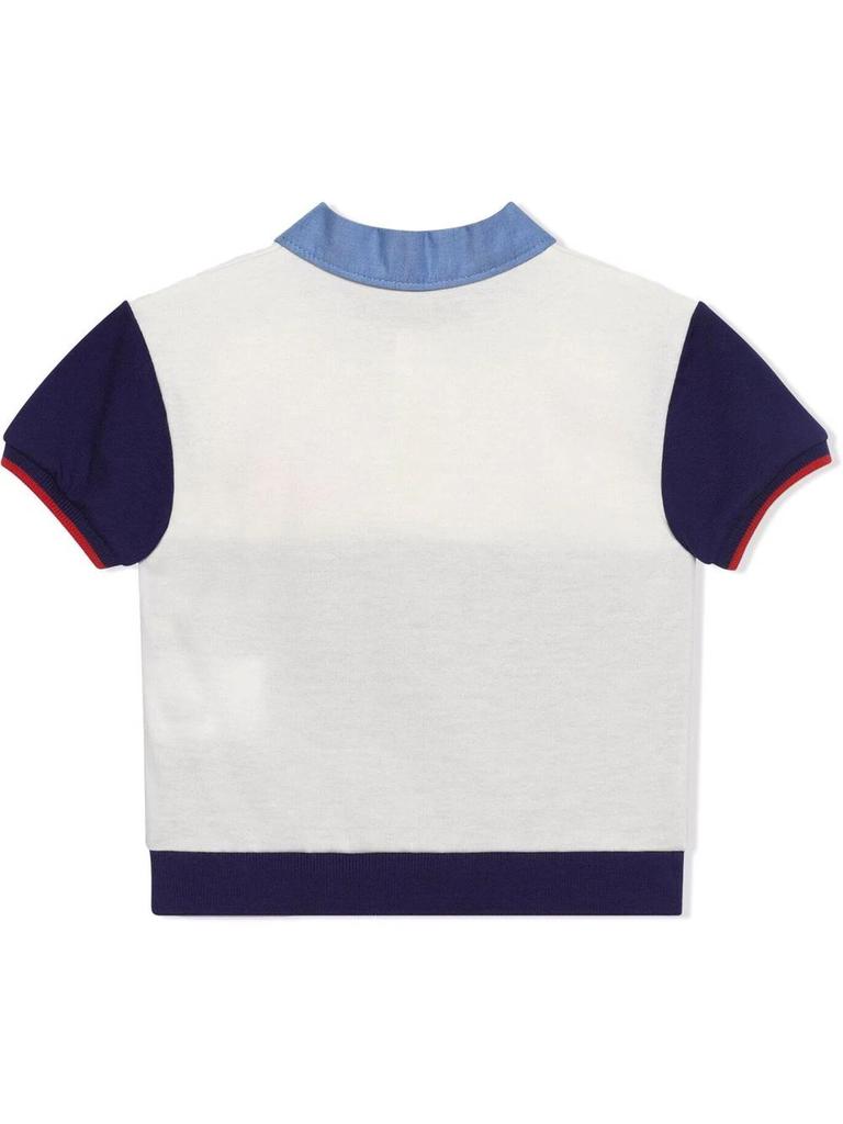 Gucci Blu Cotton Polo Shirt商品第2张图片规格展示