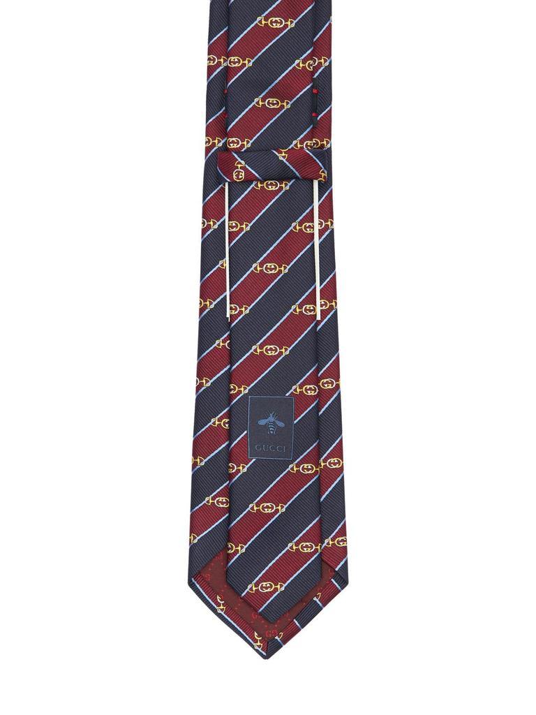 商品Gucci|7cm Interlocking G Striped Silk Tie,价格¥1639,第4张图片详细描述