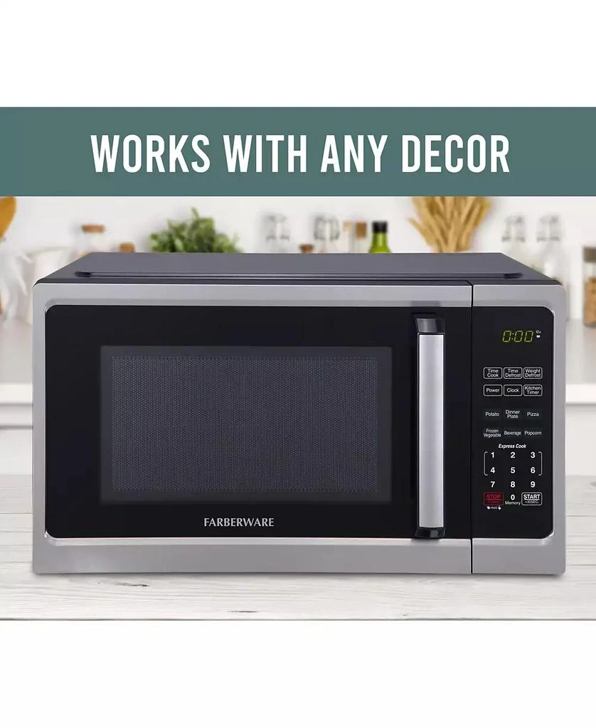 商品Farberware|Classic 0.9 Cu. Ft 900-Watt Microwave Oven,价格¥1009,第1张图片