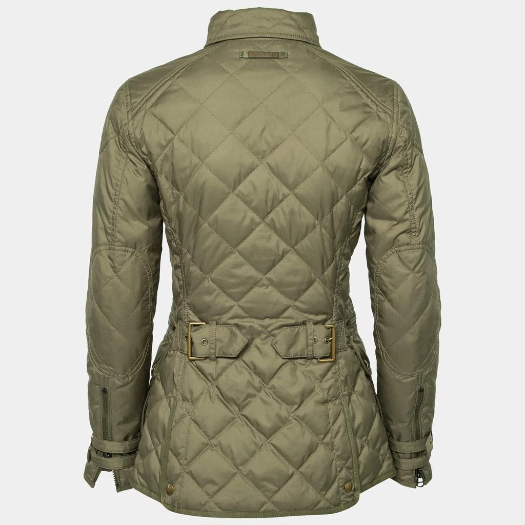 商品[二手商品] Ralph Lauren|Ralph Lauren Olive Green Synthetic Quilted Zip Front Jacket S,价格¥2694,第2张图片详细描述