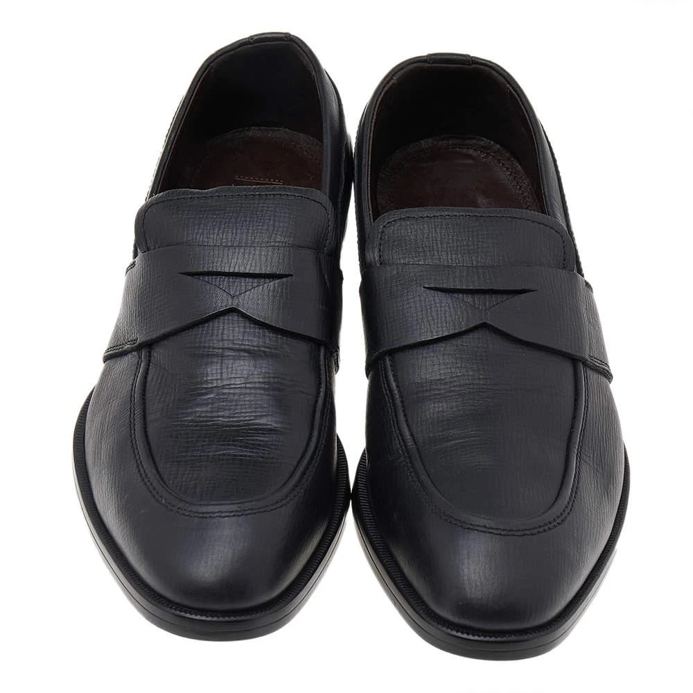 商品[二手商品] Zegna|Ermenegildo Zegna Black Leather Slip on Loafers Size 41,价格¥1928,第3张图片详细描述