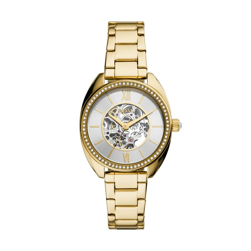 商品Fossil|Fossil Women's Vale Automatic, Gold-Tone Stainless Steel Watch,价格¥1302,第1张图片