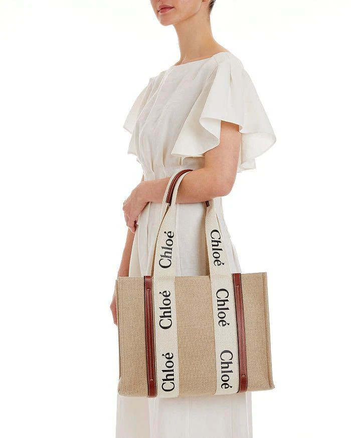 商品Chloé|Woody Medium Canvas Tote,价格¥10322,第2张图片详细描述