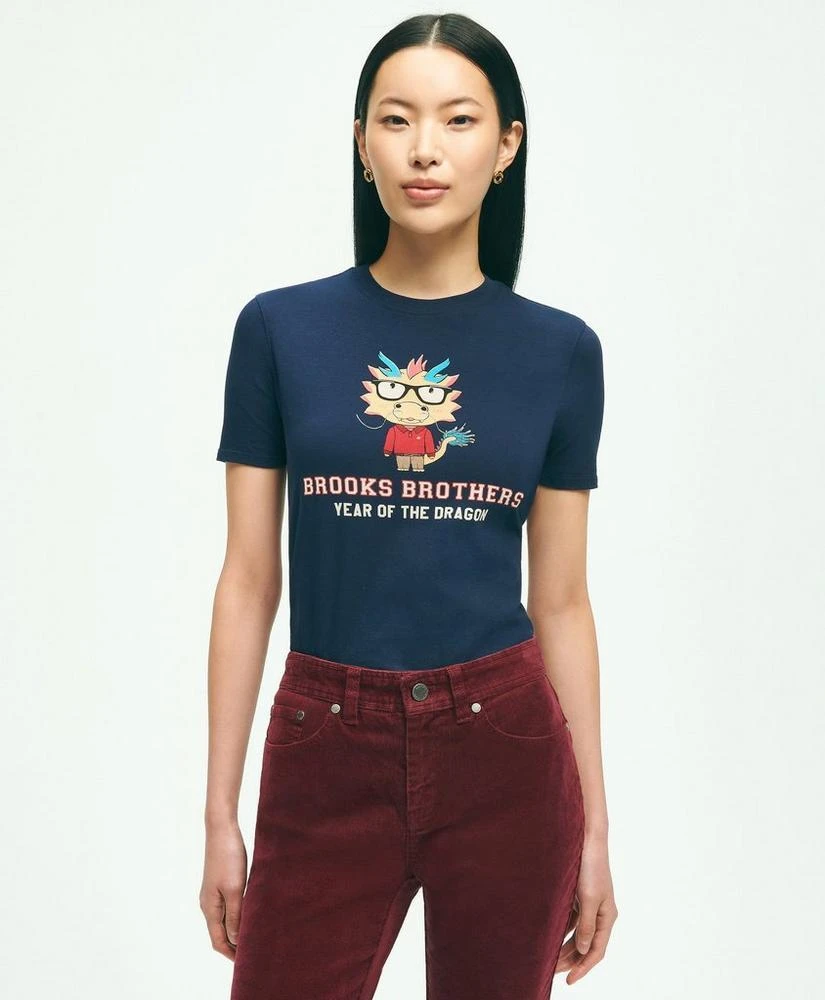 商品Brooks Brothers|Women's Cotton Lunar New Year Graphic T-Shirt,价格¥536,第1张图片