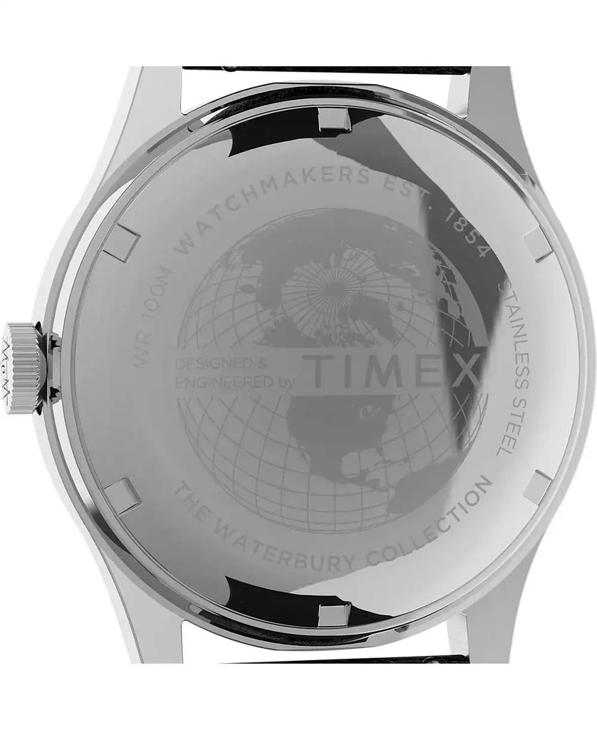 商品Timex|Men's Waterbury Traditional Day-Date Black Leather Strap Watch 39mm,价格¥1035,第4张图片详细描述