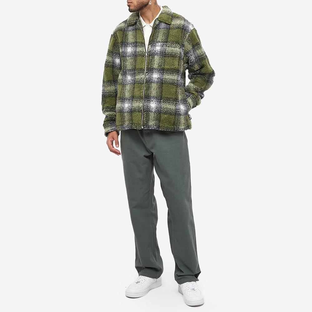 Stussy Shadow Plaid Sherpa Zip Shirt商品第4张图片规格展示