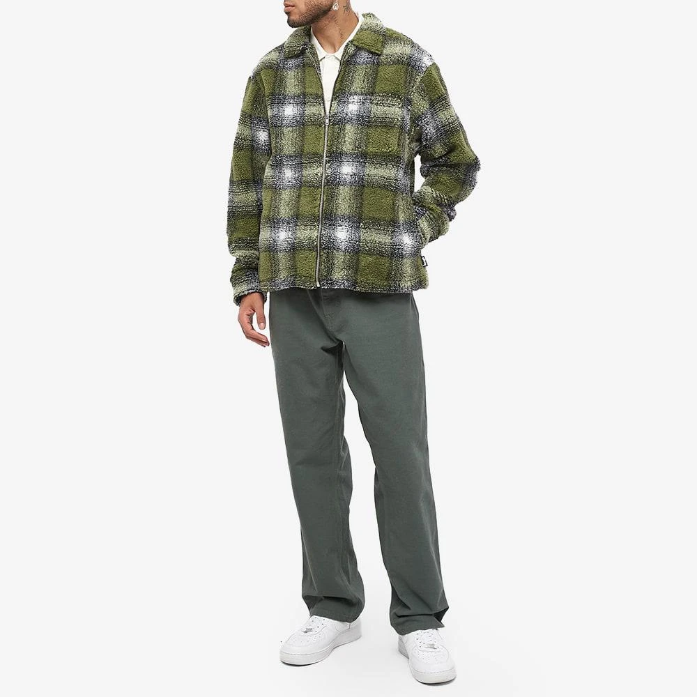 商品STUSSY|Stussy Shadow Plaid Sherpa Zip Shirt,价格¥1519,第4张图片详细描述