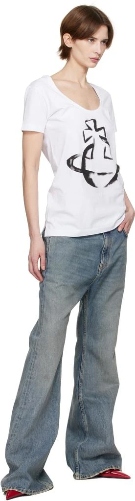 商品Vivienne Westwood|White Stencil Orb Lollo T-Shirt,价格¥2188,第4张图片详细描述