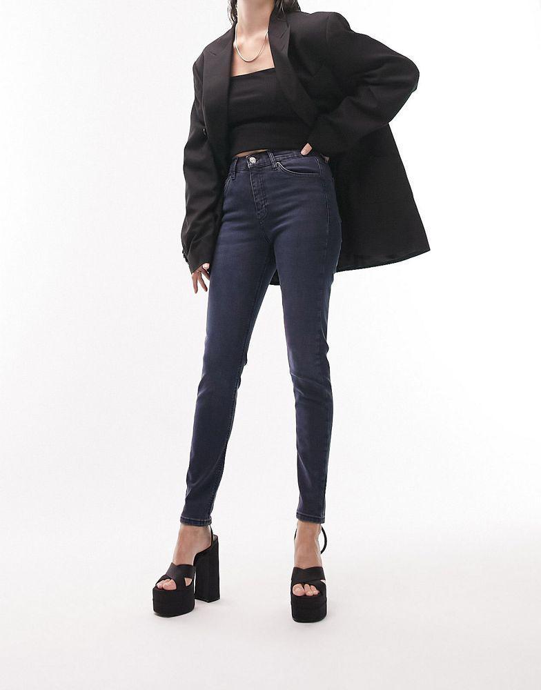 商品Topshop|Topshop Jamie jeans in blue black,价格¥318,第6张图片详细描述