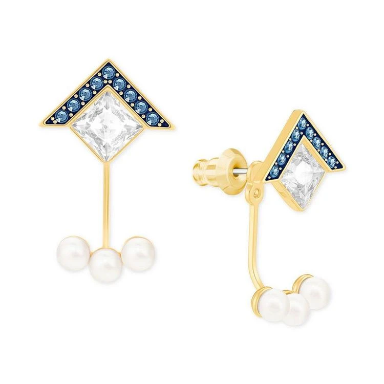 商品Swarovski|Gold-Tone Crystal & Imitation Pearl Ear Jacket Earrings,价格¥667,第2张图片详细描述