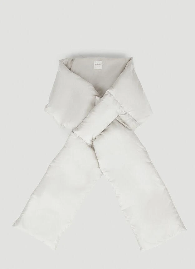 商品Max Mara|Seipet Padded Scarf With Case in White,价格¥980,第1张图片