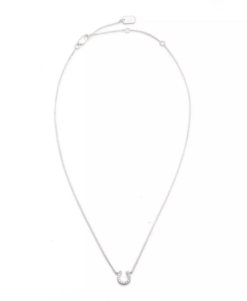 商品Ralph Lauren|Cubic Zirconia Horseshoe Pendant Necklace in Sterling Silver, 14" + 3" extender,价格¥617,第3张图片详细描述