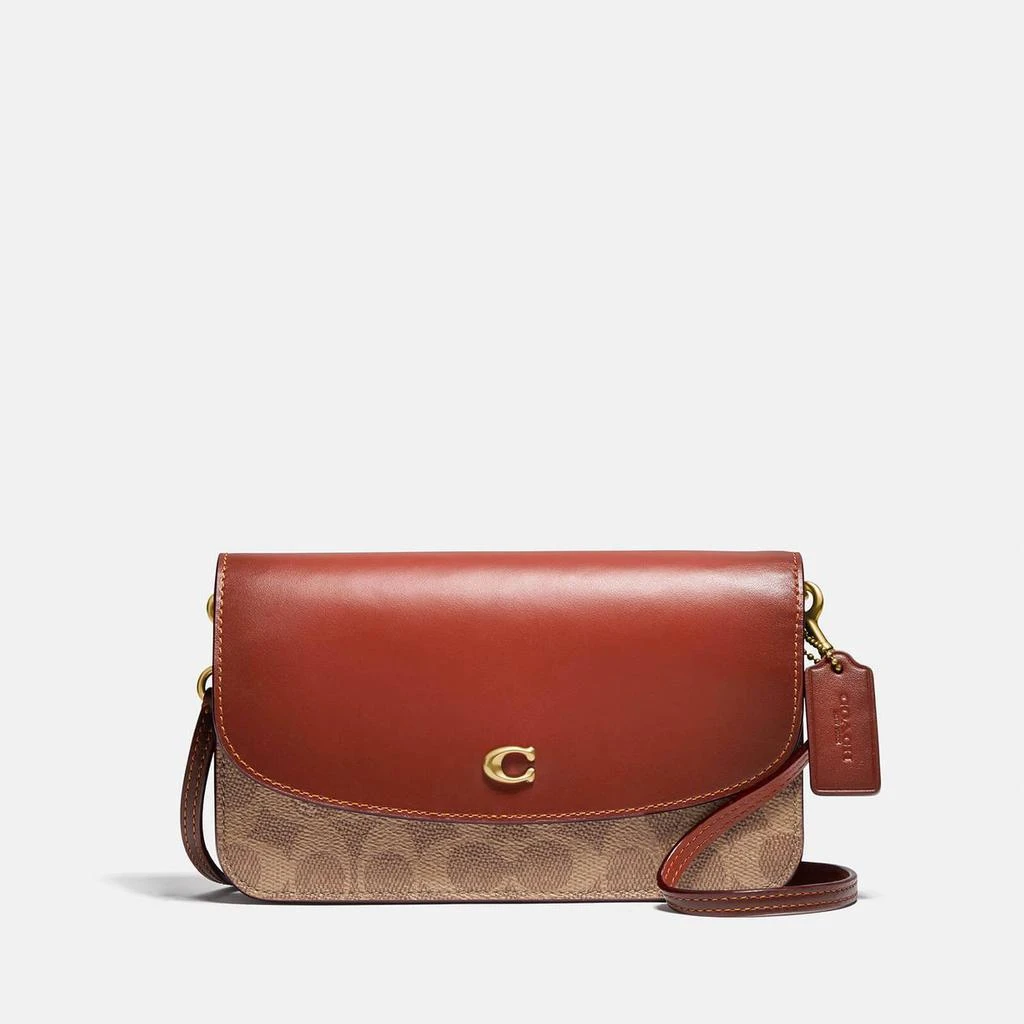 商品Coach|Coach Women's Coated Canvas Signature Hayden Cross Body Bag - Tan Rust,价格¥1949,第1张图片