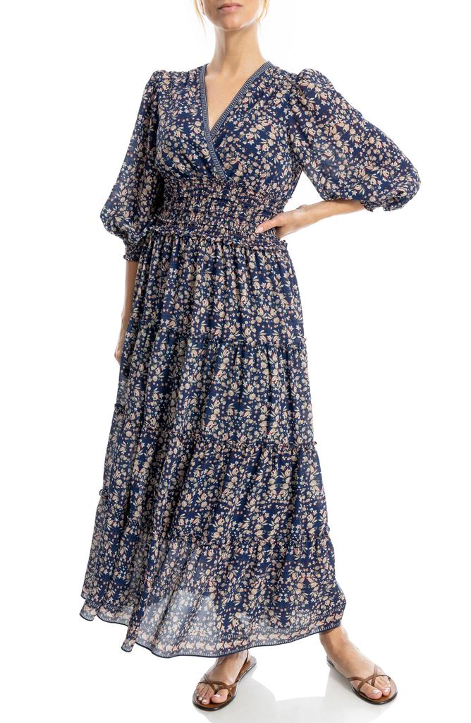 Max Studio Floral Balloon Sleeve Tiered Maxi Dress - Dresses & Skirts - BeyondStyle Max Studio Floral Balloon Sleeve Tiered Maxi Dress - Dresses & Skirts - BeyondStyle