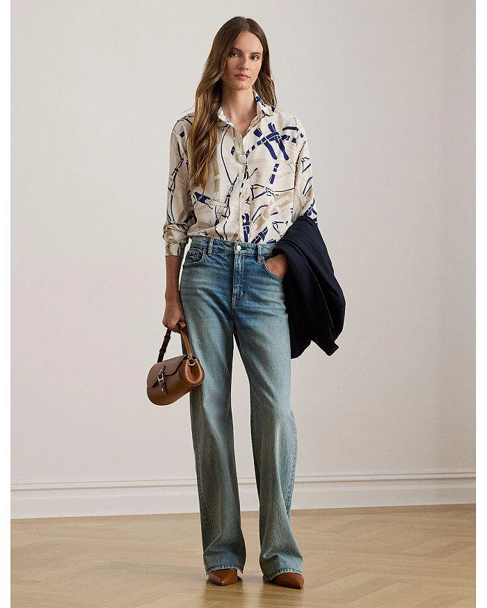 商品Ralph Lauren|Relaxed Fit Belting Print Crepe Shirt,价格¥920,第2张图片详细描述