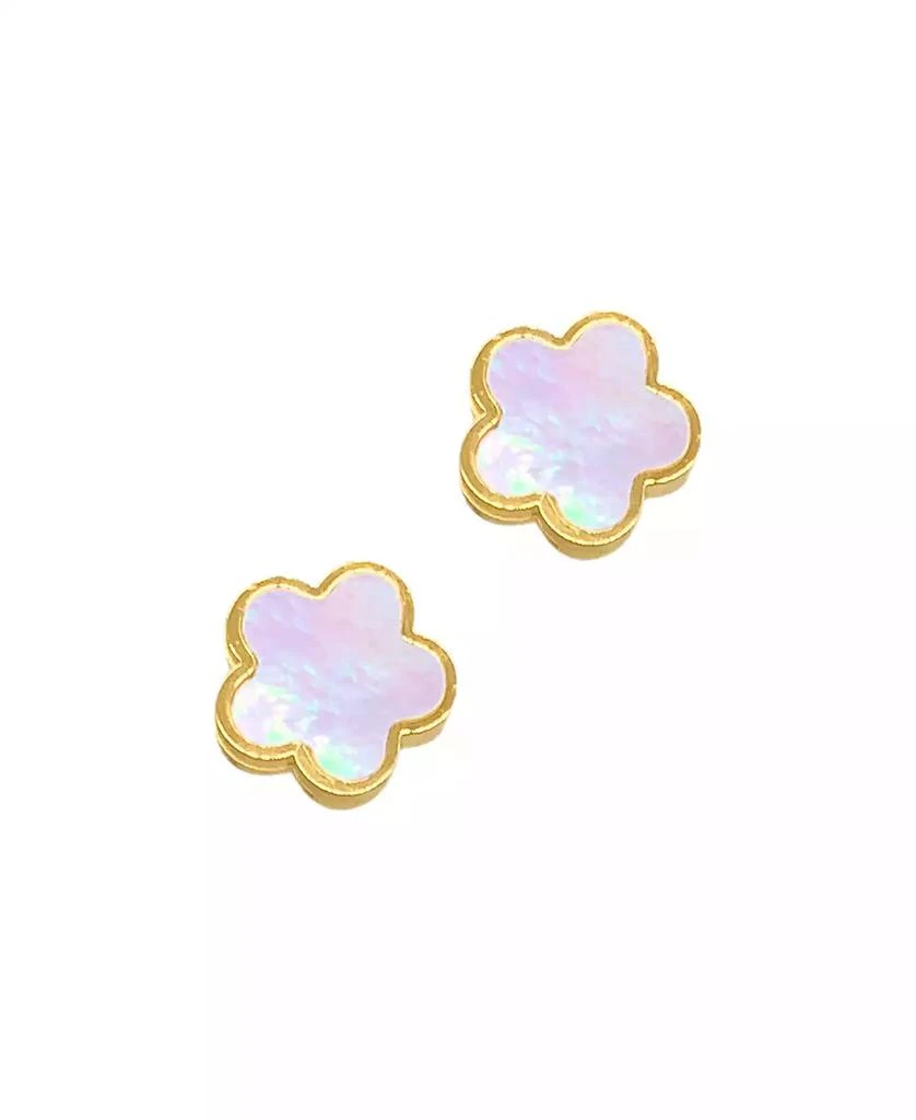 商品ADORNIA|White Mother Of Pearl Clover Stud Earrings,价格¥134,第1张图片