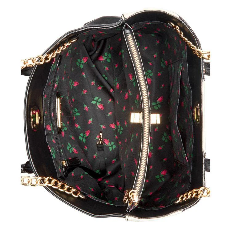 商品Betsey Johnson|Large Chevron Tote with Hotel Charms,价格¥570,第3张图片详细描述