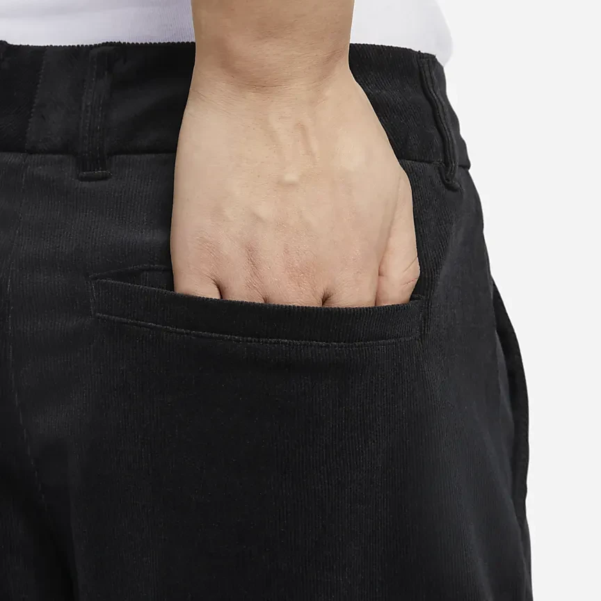 商品[国内直发] NIKE|Sportswear Trend 纯色Logo标志刺绣直筒休闲裤 男款 黑色,价格¥300,第5张图片详细描述