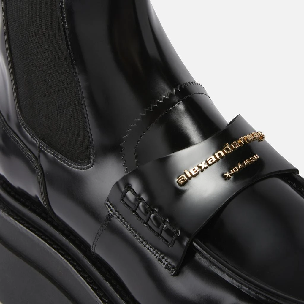 商品Alexander Wang|Women's Carter Leather Platform Chelsea Boots - Black,价格¥3234,第4张图片详细描述