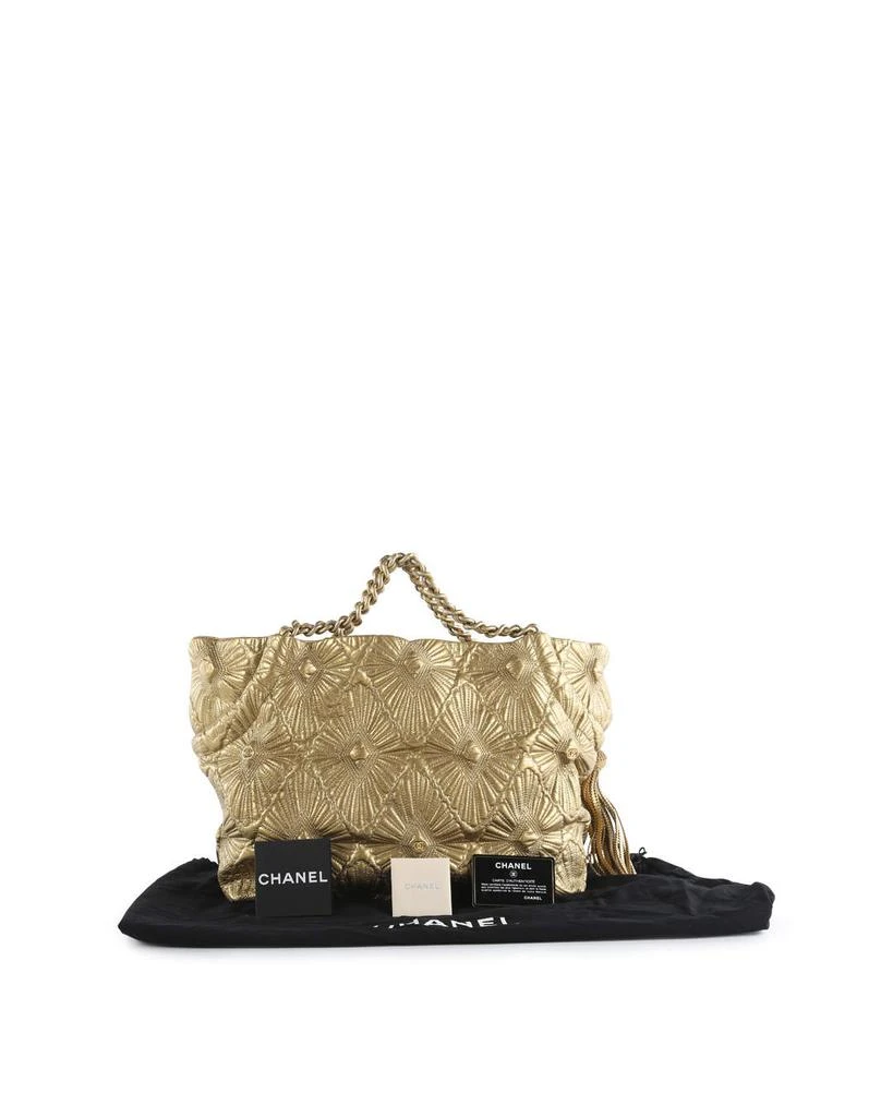 Chanel Gold Calfskin Leather Embroidered Ca D'Oro Tote Bag 商品