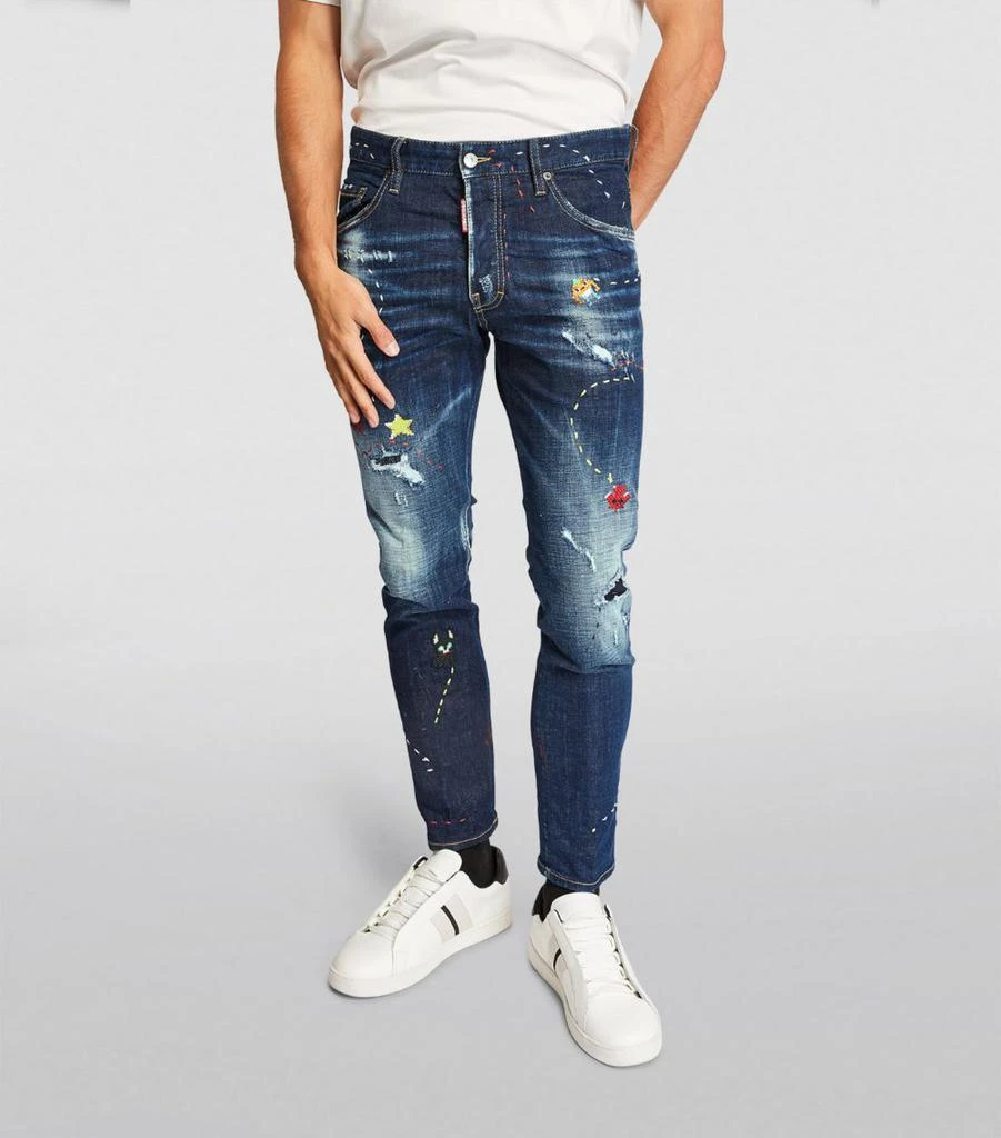 商品DSQUARED2|Video Game Skater Straight Jeans,价格¥6151,第3张图片详细描述