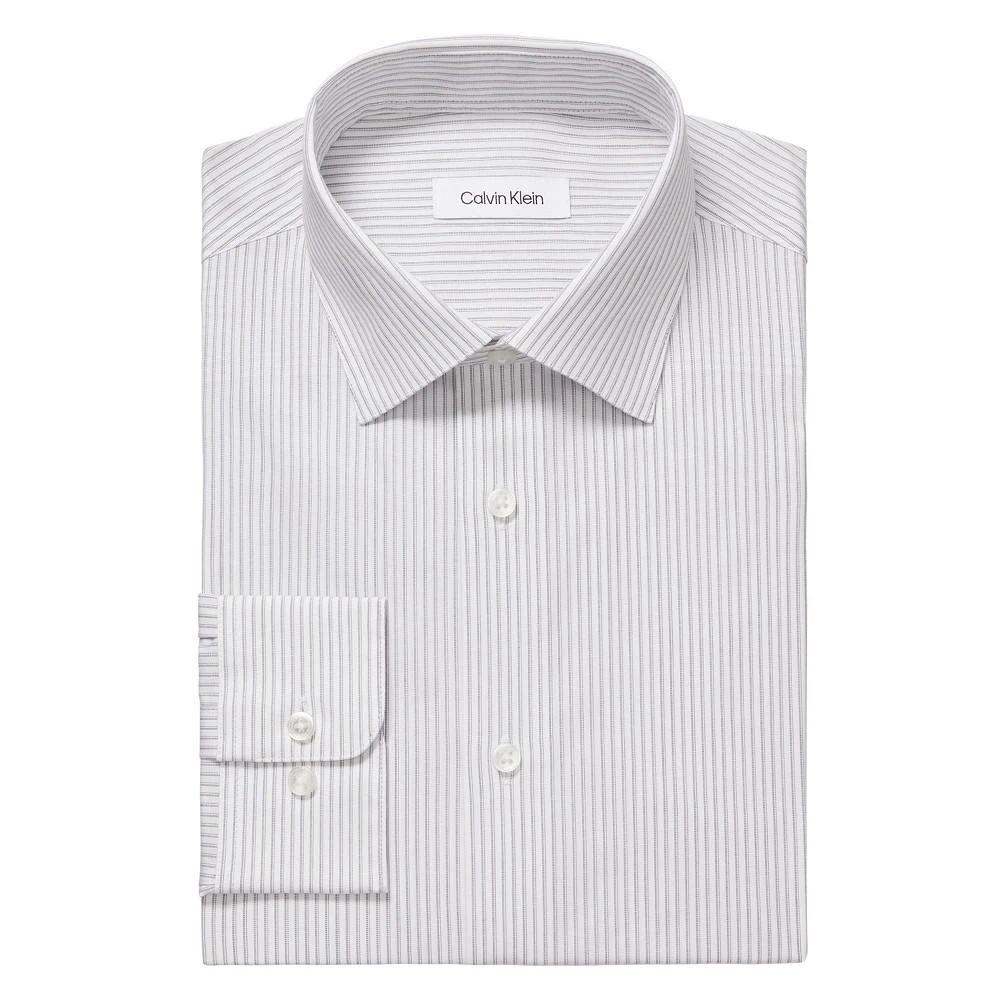 商品Calvin Klein|Men's Steel+ Slim Fit Stretch Wrinkle Resistant Dress Shirt,价格¥637,第3张图片详细描述