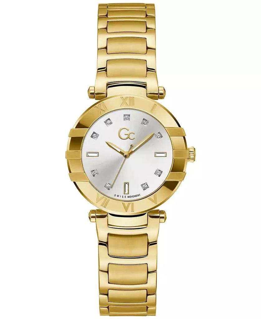 商品GUESS|Gc Cruise Women's Swiss Gold-Tone Stainless Steel Bracelet Watch 32mm,价格¥2808,第1张图片