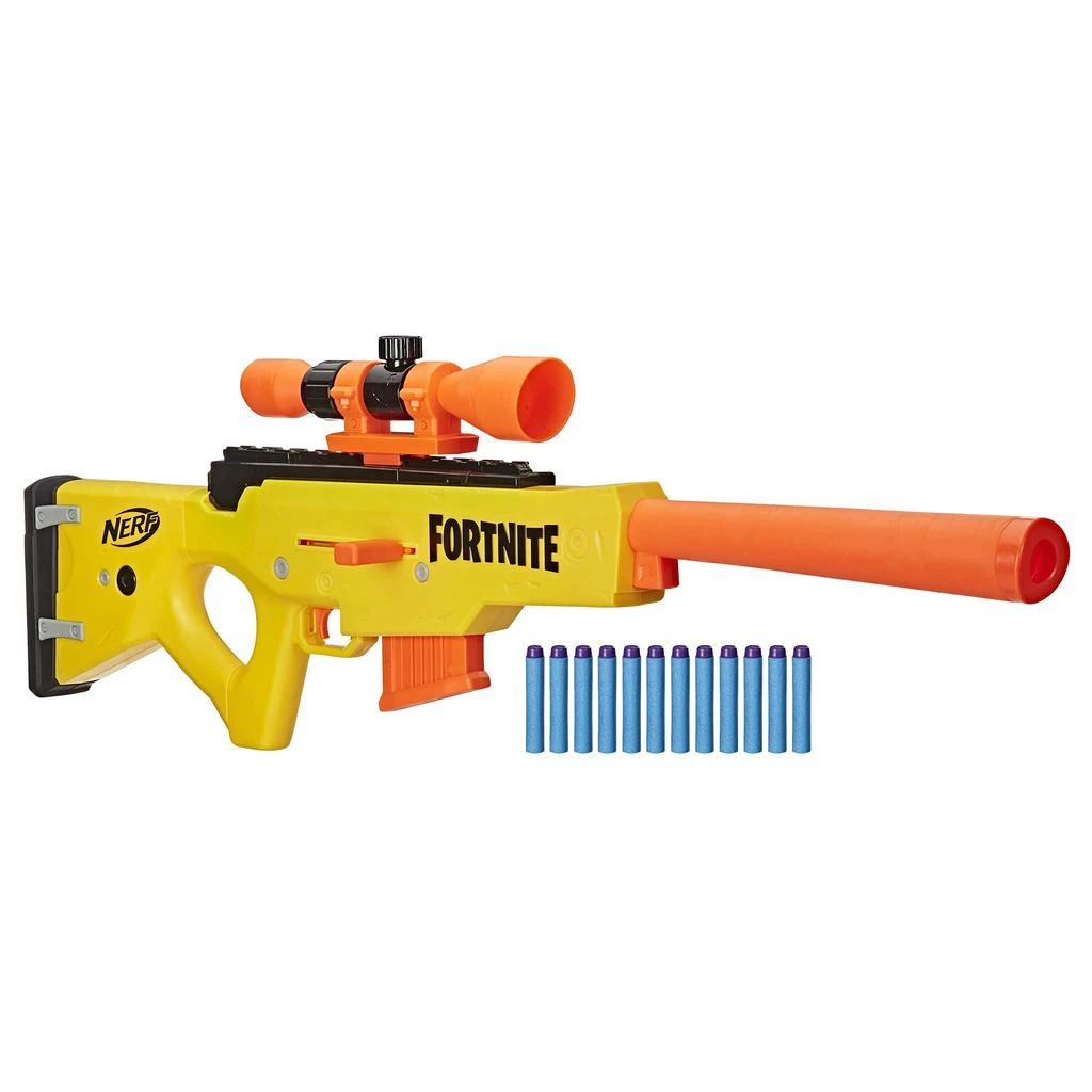 商品Nerf|Nerf Fortnite BASR-L Bolt Action, Clip Fed Blaster -- Includes Removable Scope, 6-Dart Clip and 12 Official Nerf Elite Darts,价格¥300,第1张图片