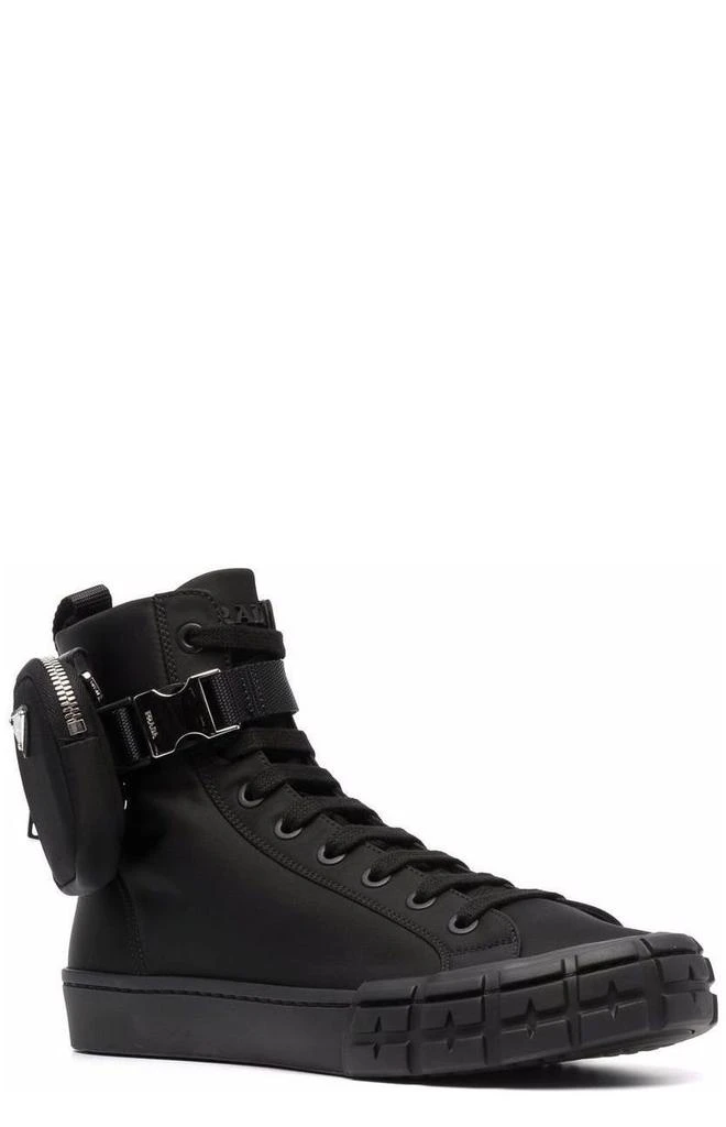 商品Prada|Prada Cassetta Wheel High-Top Sneakers,价格¥4752,第2张图片详细描述