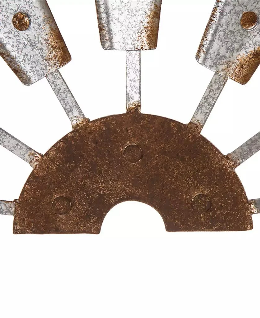 商品Glitzhome|Farmhouse Galvanized Half Wind Spinner Wall Decor,价格¥447,第3张图片详细描述
