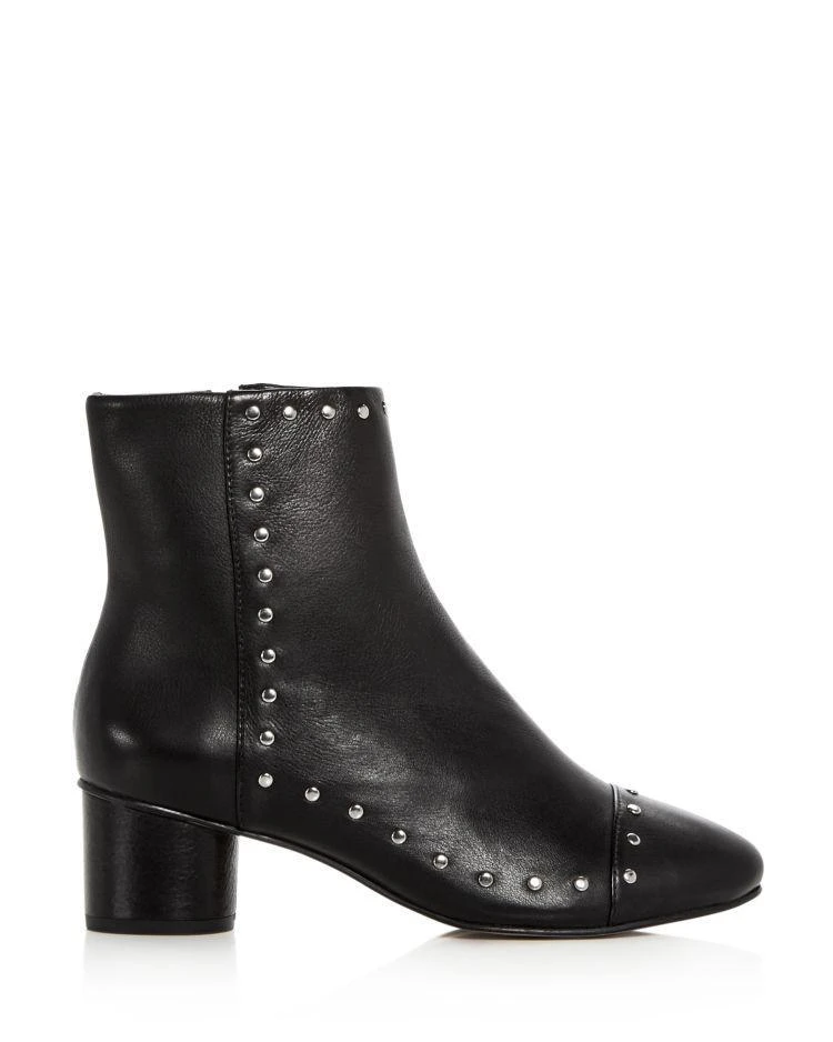 商品Rebecca Minkoff|Women's Isley Embellished Leather Block Heel Booties,价格¥524,第2张图片详细描述