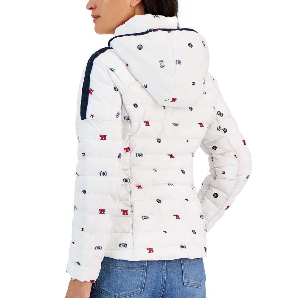 商品Tommy Hilfiger|Women's Packable Logo-Print Hooded Jacket,价格¥366,第2张图片详细描述