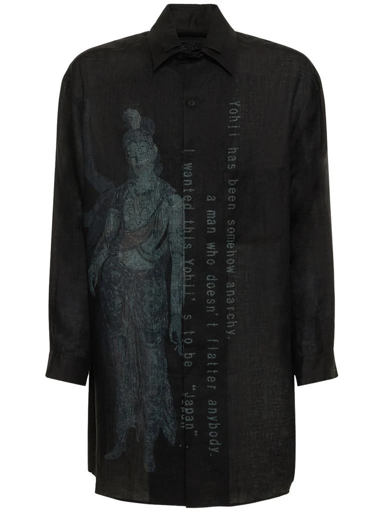 商品YOHJI YAMAMOTO|Printed Linen Shirt,价格¥3734,第1张图片